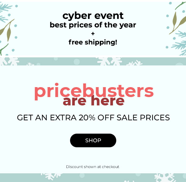 Shop Extra 20% Off Pricebusters