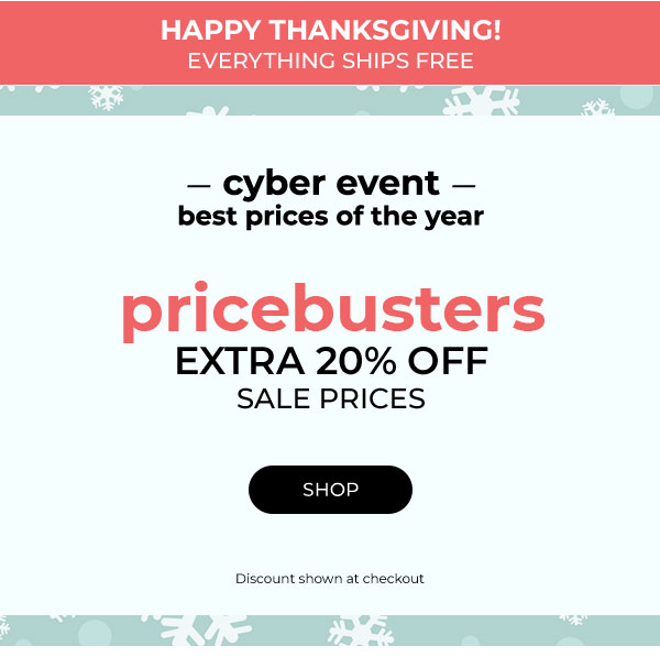 Shop Extra 20% Off Pricebusters