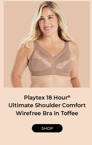 Women's Plus Size 18 Hour Ultimate Shoulder Comfort Wireless Bra