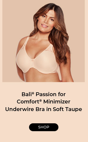 Buy Bali Passion For Comfort Minimizer Underwire Bra, Soft Taupe