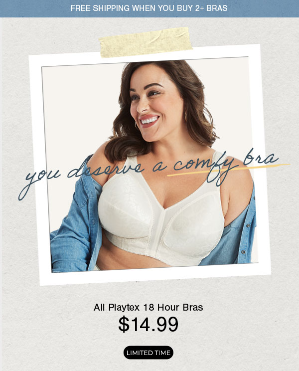 All Playtex 18 Hour Bras Are $14.99! - One Hanes Place