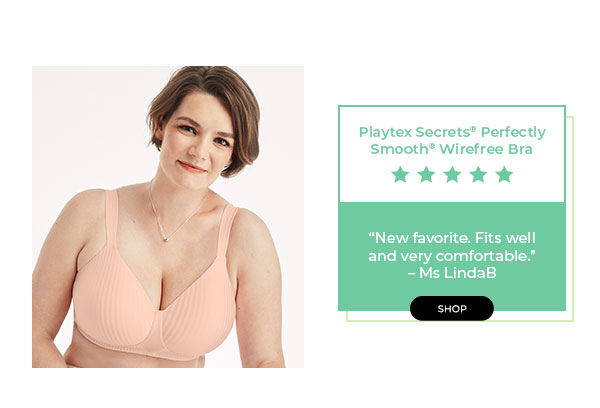 Playtex Secrets Perfectly Smooth Wirefree Bra